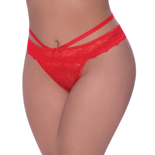 Ooh La Lace Cheeky Panty Red