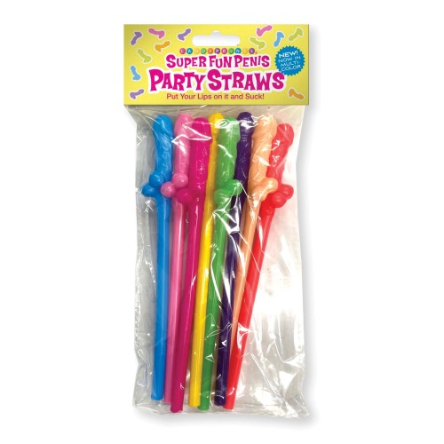 Super Fun Penis Party Straws Pack of 8