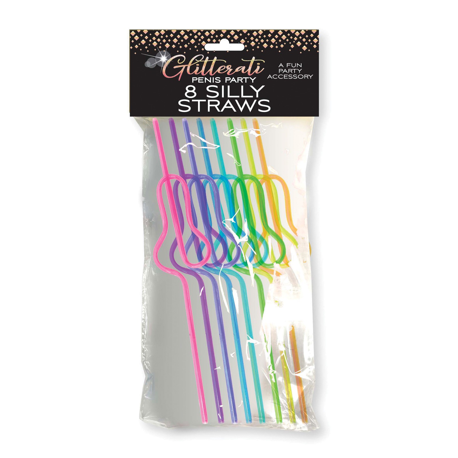 Glitterati Penis Shaped Reusable Straws