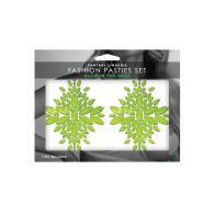 Pasties con Joyas UV Reactivos - Verde Neón