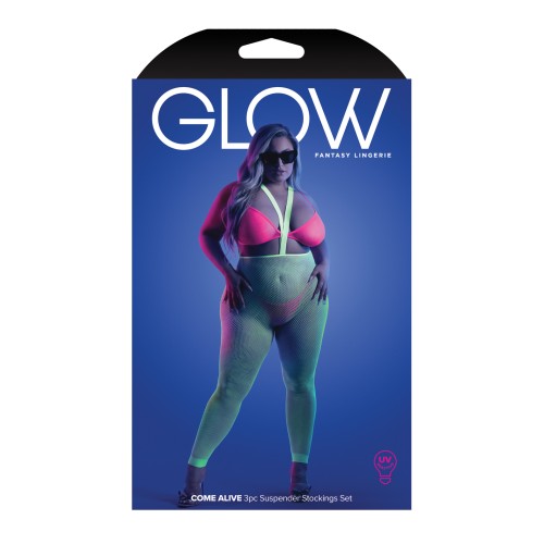 Glow Come Alive Suspender Set Multi Color QN