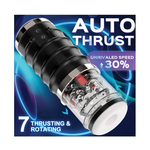 Warrior Auto Thrusting Male Masturbator Black