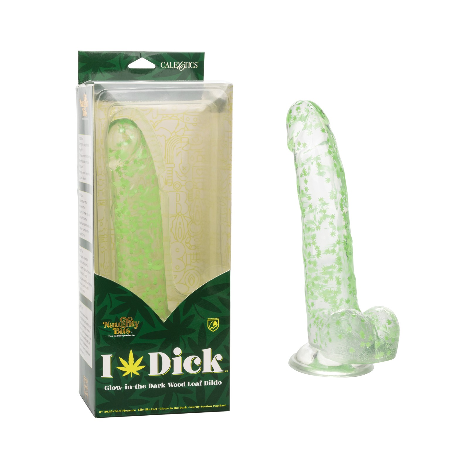 Dildo Naughty Bits I Leaf Dick que Brilla en la Oscuridad