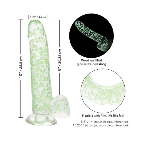 Naughty Bits I Leaf Dick Glow In The Dark Dildo