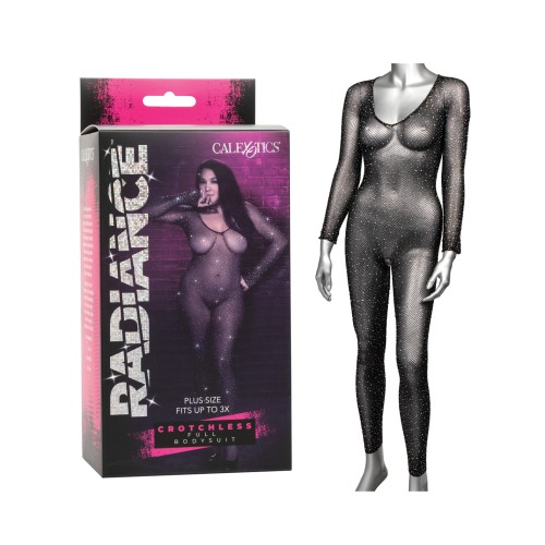 Body Completo Crotchless Radiance Negro QN