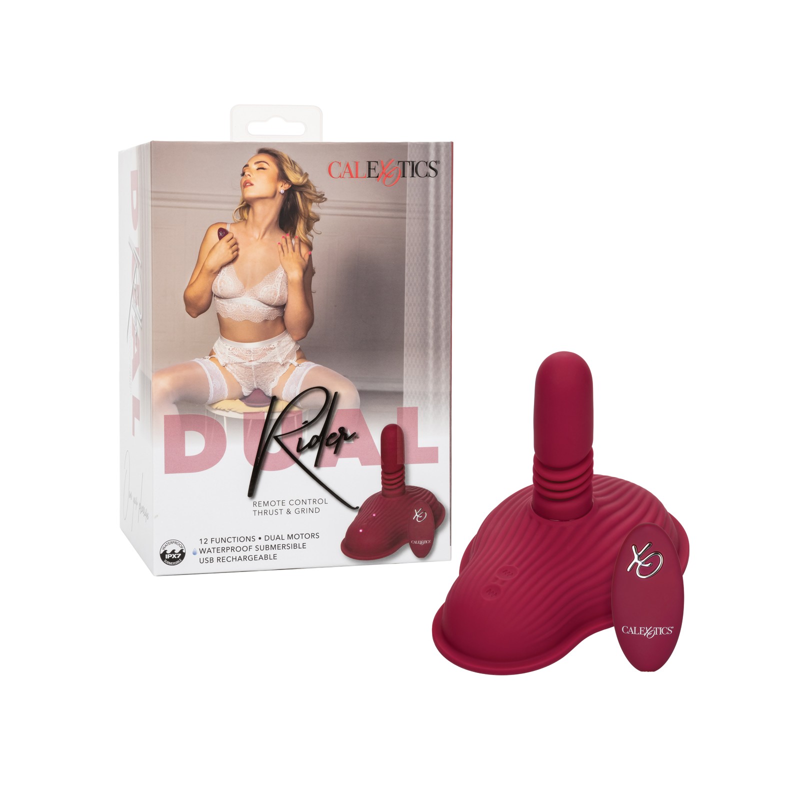 Dual Rider Remote Control Thrust and Grind - Red for Ultimate Pleasure