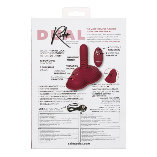 Dual Rider Remote Control Thrust and Grind - Red for Ultimate Pleasure