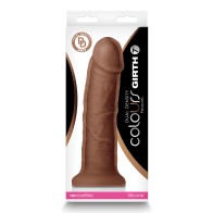 Colours Dual Density 7 Inch Dildo Brown