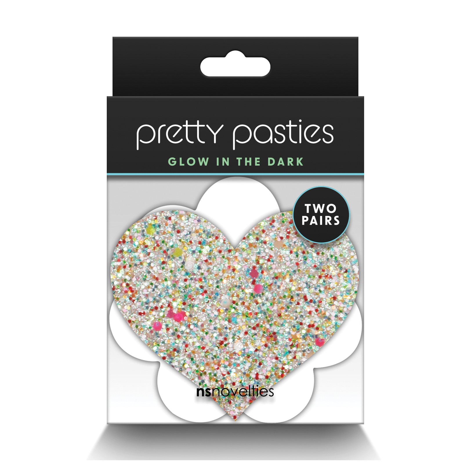 Pretty Pasties Heart & Flower Glow in the Dark - 2 Pairs