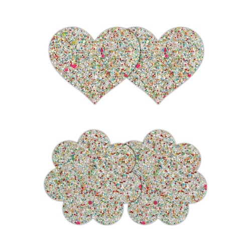 Pretty Pasties Heart & Flower Glow in the Dark - 2 Pairs