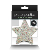 Pretty Pasties Star & Cross Glow - Fun Nipple Covers