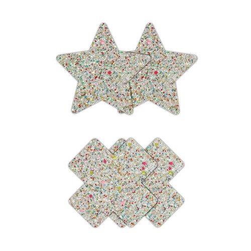 Pretty Pasties Star & Cross Glow - Fun Nipple Covers