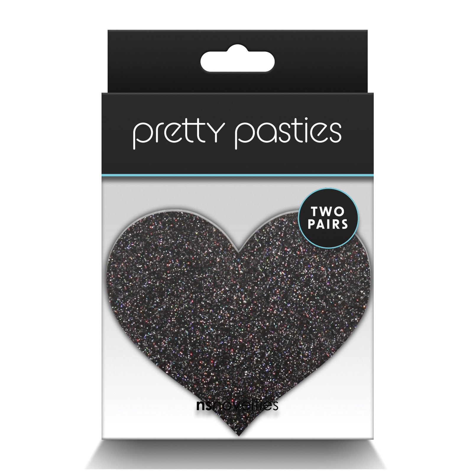 Pretty Pasties Corazones Brillantes Negro/Oro - 2 Pares