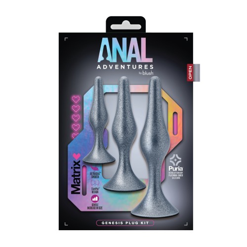 Blush Aventuras Anales Matrix Kit de Tapones Genesis Plata