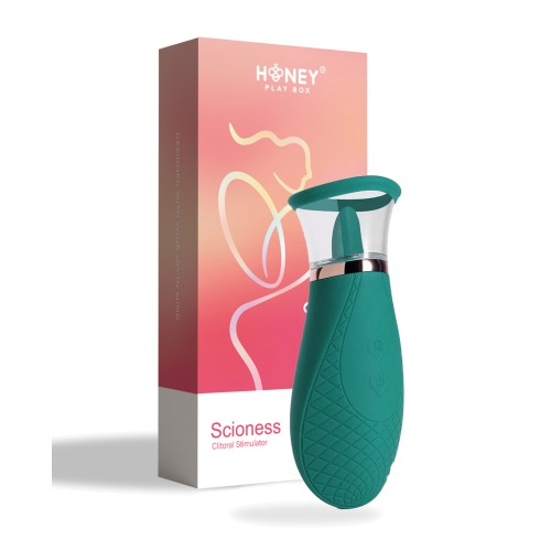 Scioness Sucking and Licking Clitoral Stimulator - Green for Ultimate Pleasure