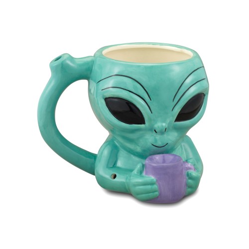 Alien Mug with Built-in Pipe for Fun Events