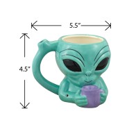 Alien Mug with Built-in Pipe for Fun Events