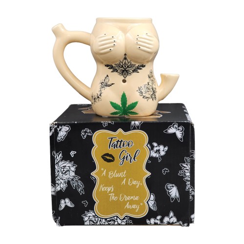 Taza de Cerámica Chica Tatuada - Regalo Único