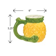 Taza de Piña Única con Pipa para Fiestas Tropicales