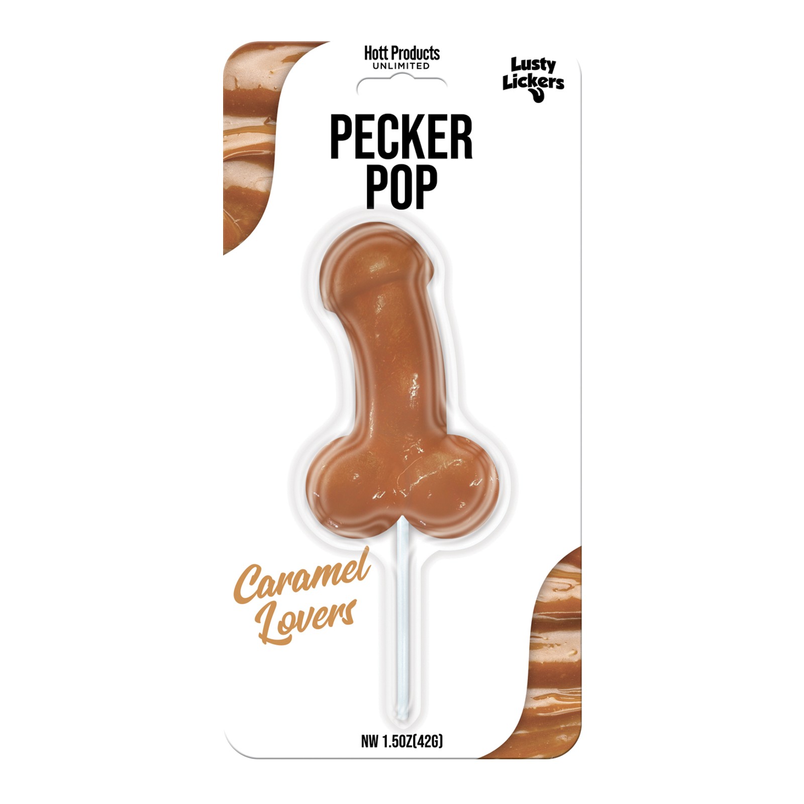 Lusty Lickers Penis Pop Caramel Flavor