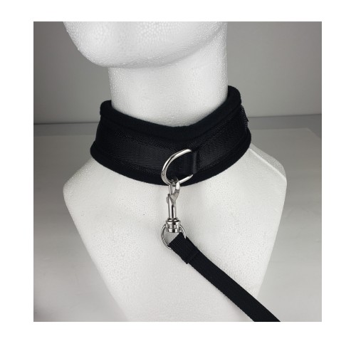 Collar y Correa Neopreno Spartacus Negro