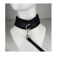 Collar y Correa Neopreno Spartacus Negro