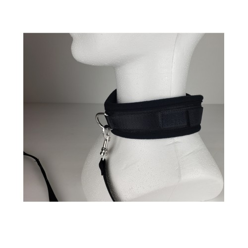 Collar y Correa Neopreno Spartacus Negro