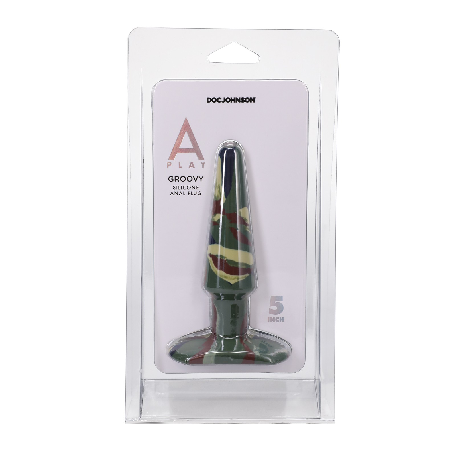 A Play 5 Inch Groovy Silicone Anal Plug Camouflage