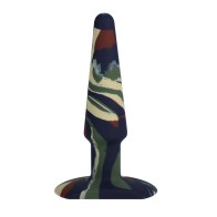 A Play 5 Inch Groovy Silicone Anal Plug Camouflage