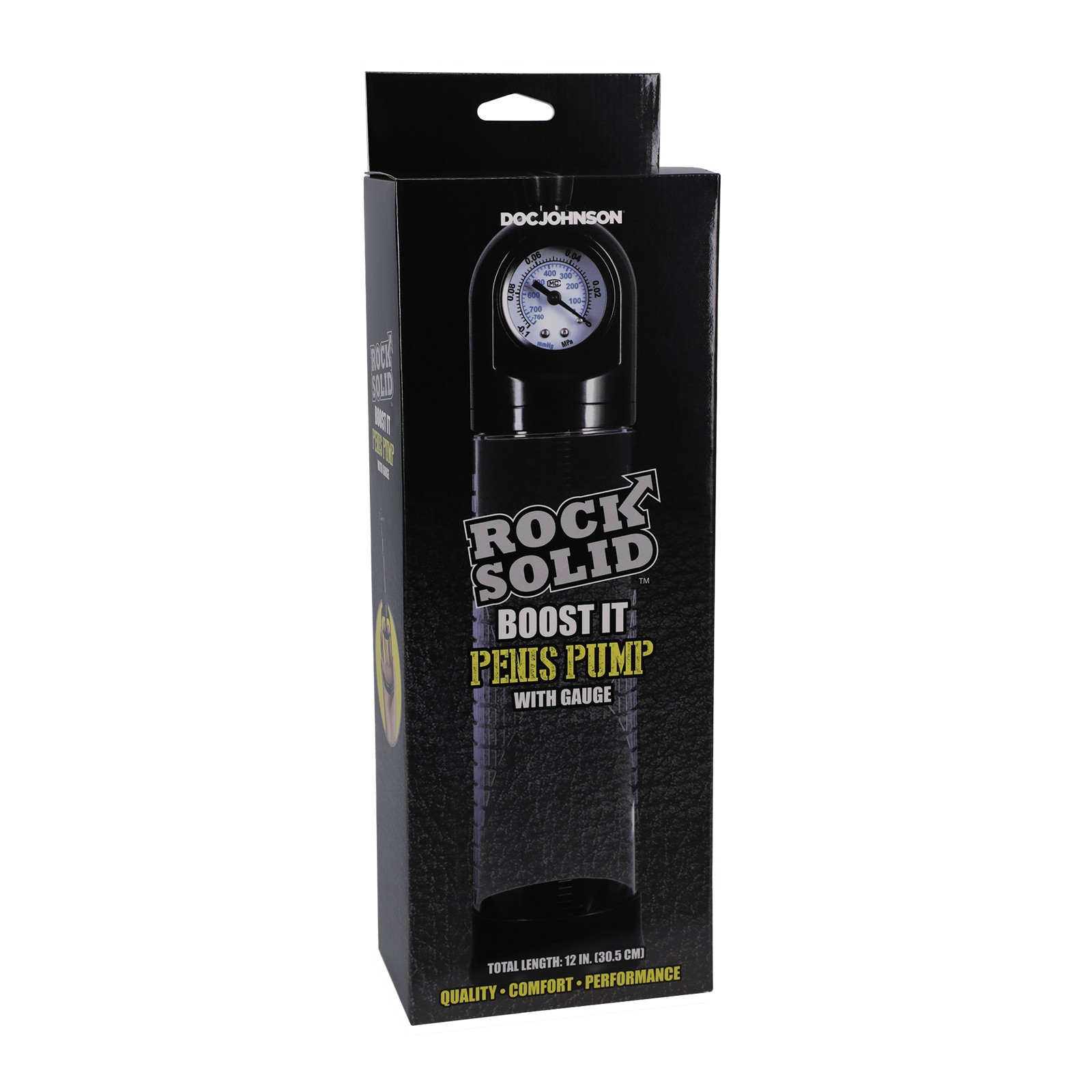 Bomba de Penis Rock Solid Boost It con Medidor