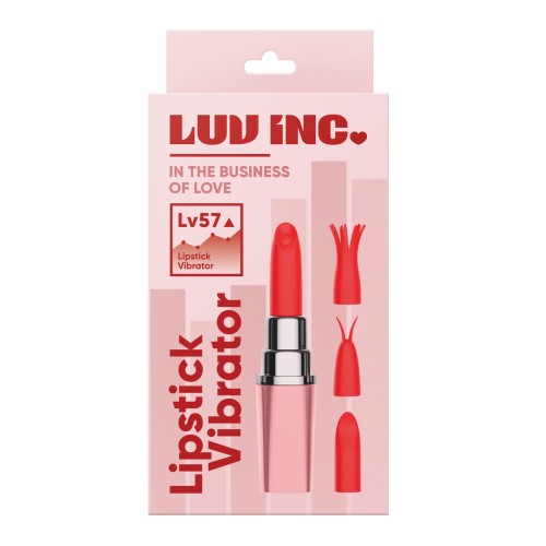 Luv Inc. Lipstick Vibrator w/4 Heads Light Pink