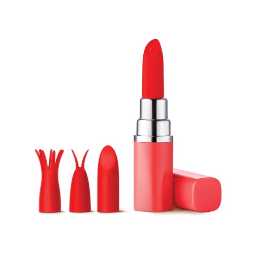 Luv Inc Lipstick Vibrator 4 Heads Coral