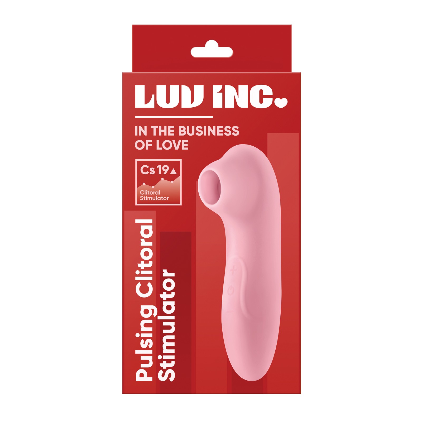 Luv Inc. Pulsing Clitoral Stimulator in Light Pink