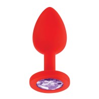 Small Red Jeweled Butt Plug for Beginners