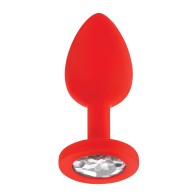 Plug Anal Pequeño Rojo con Joyas para Principiantes