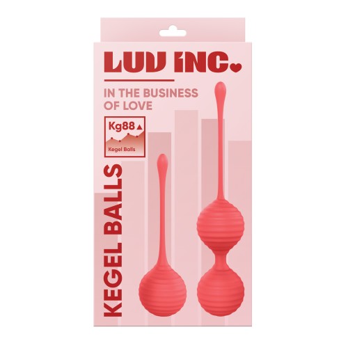 Conjunto de Bolas Kegel de Silicona Luv Inc. Coral