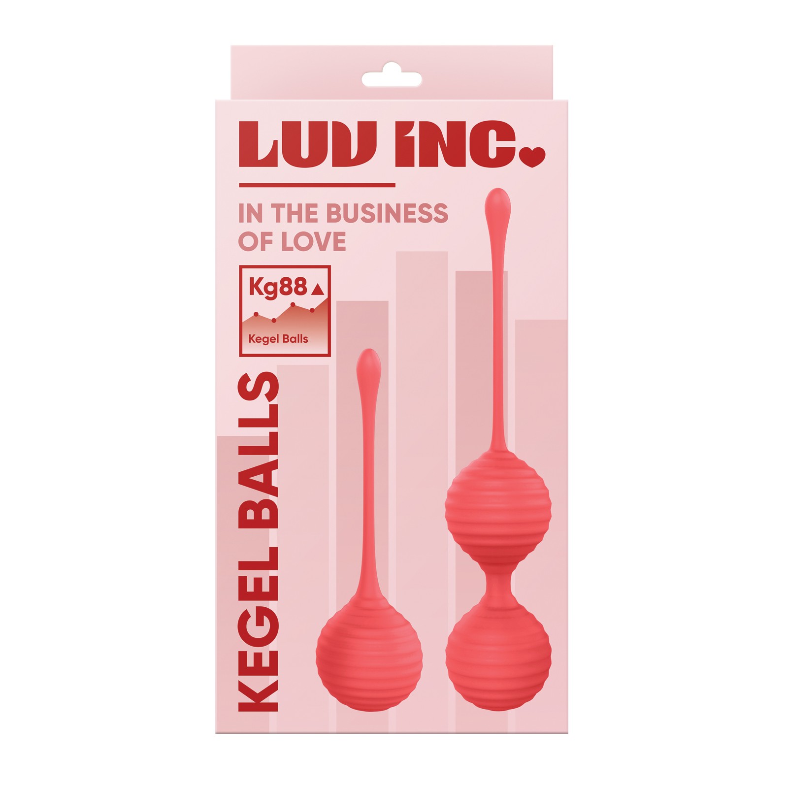 Conjunto de Bolas Kegel de Silicona Luv Inc. Coral