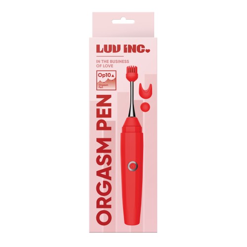 Luv Inc. Orgasm Pen with Three Attachments - Red