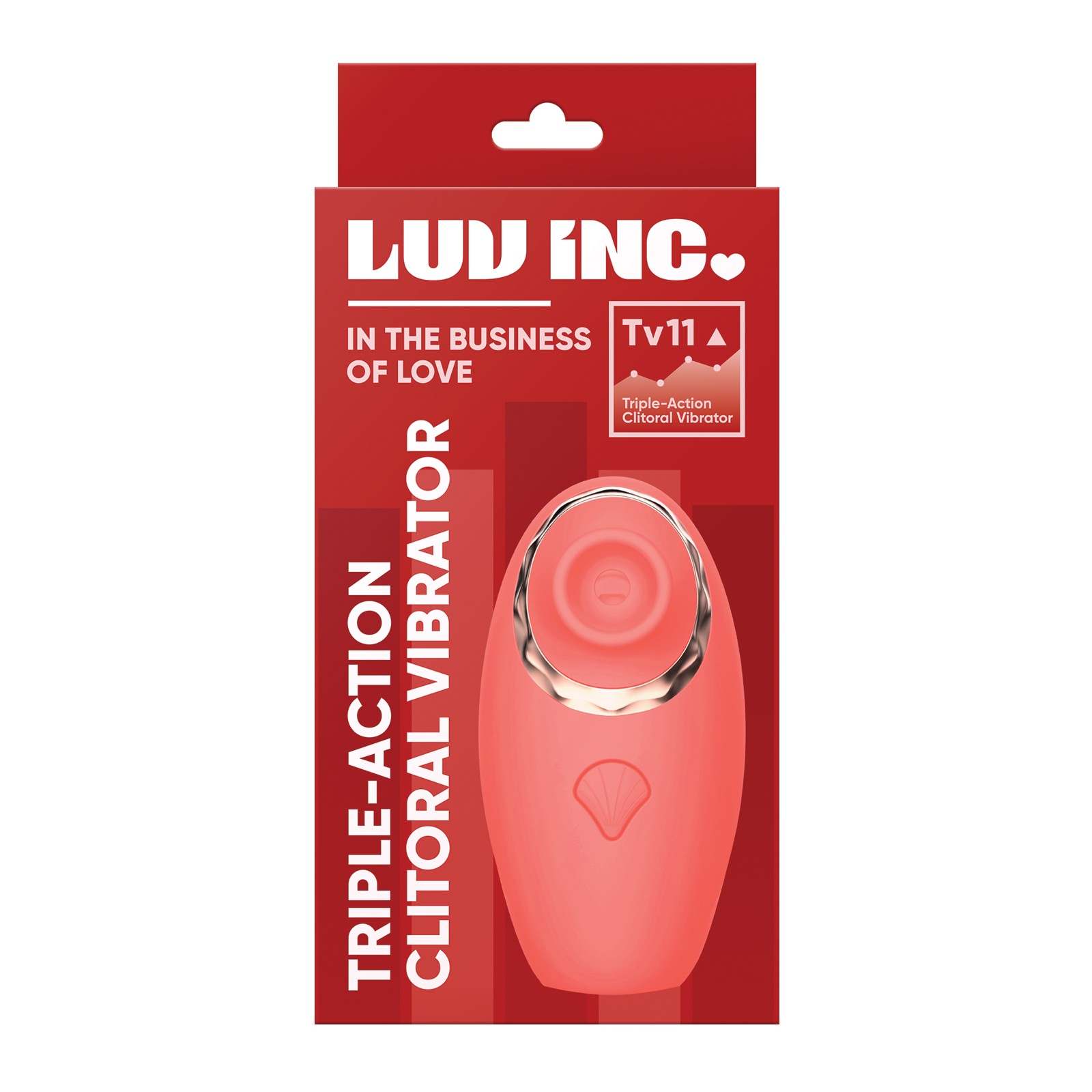 Luv Inc. Triple-Action Clitoral Vibrator Coral