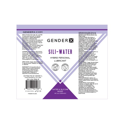 Lubricante Personal Gender X Sili-Water