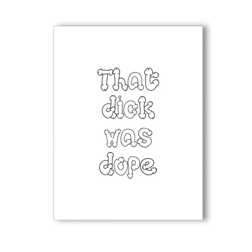 Dope Dick Naughty Greeting Card for Adults