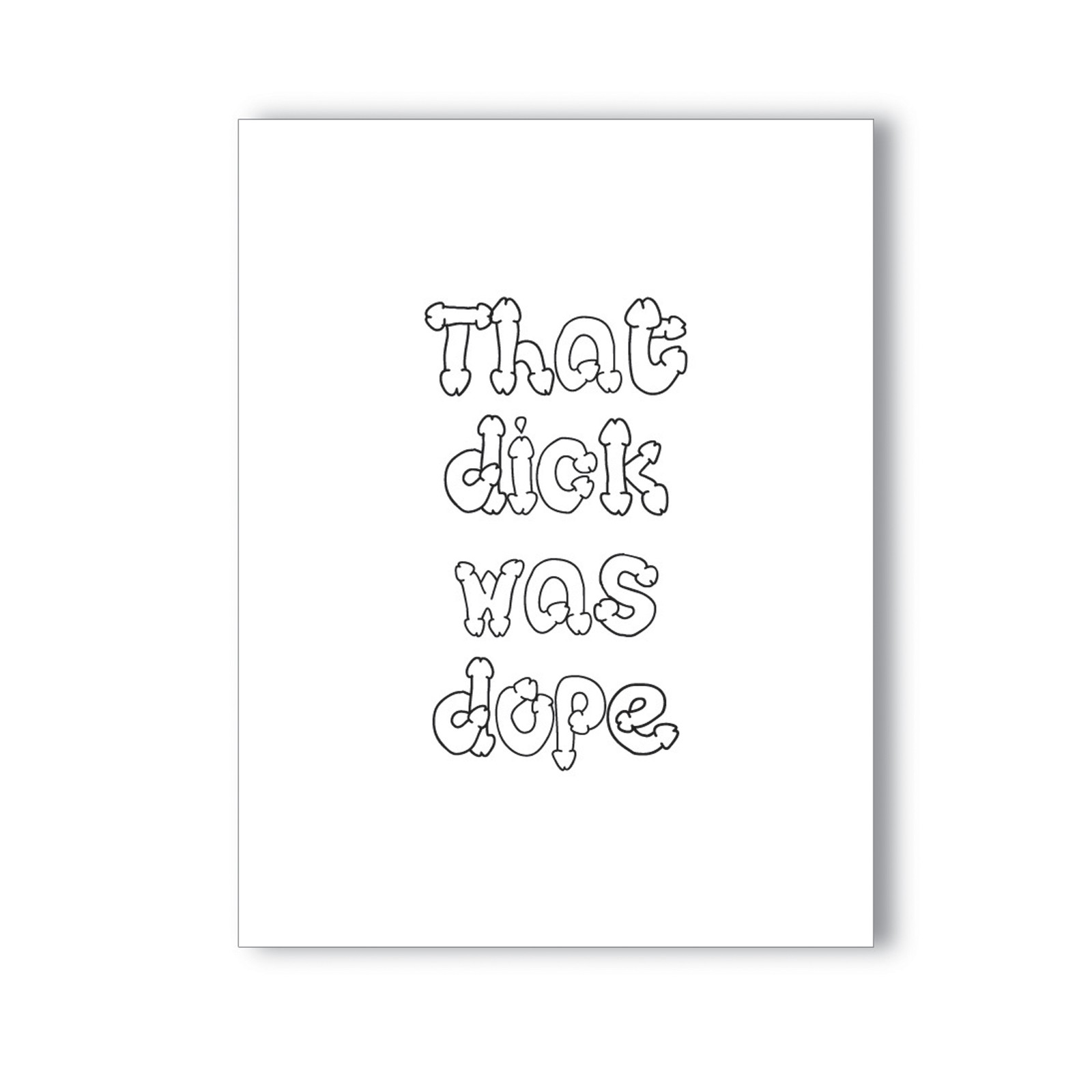 Dope Dick Naughty Greeting Card for Adults