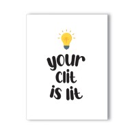 Naughty Lit Clit Greeting Card for Fun