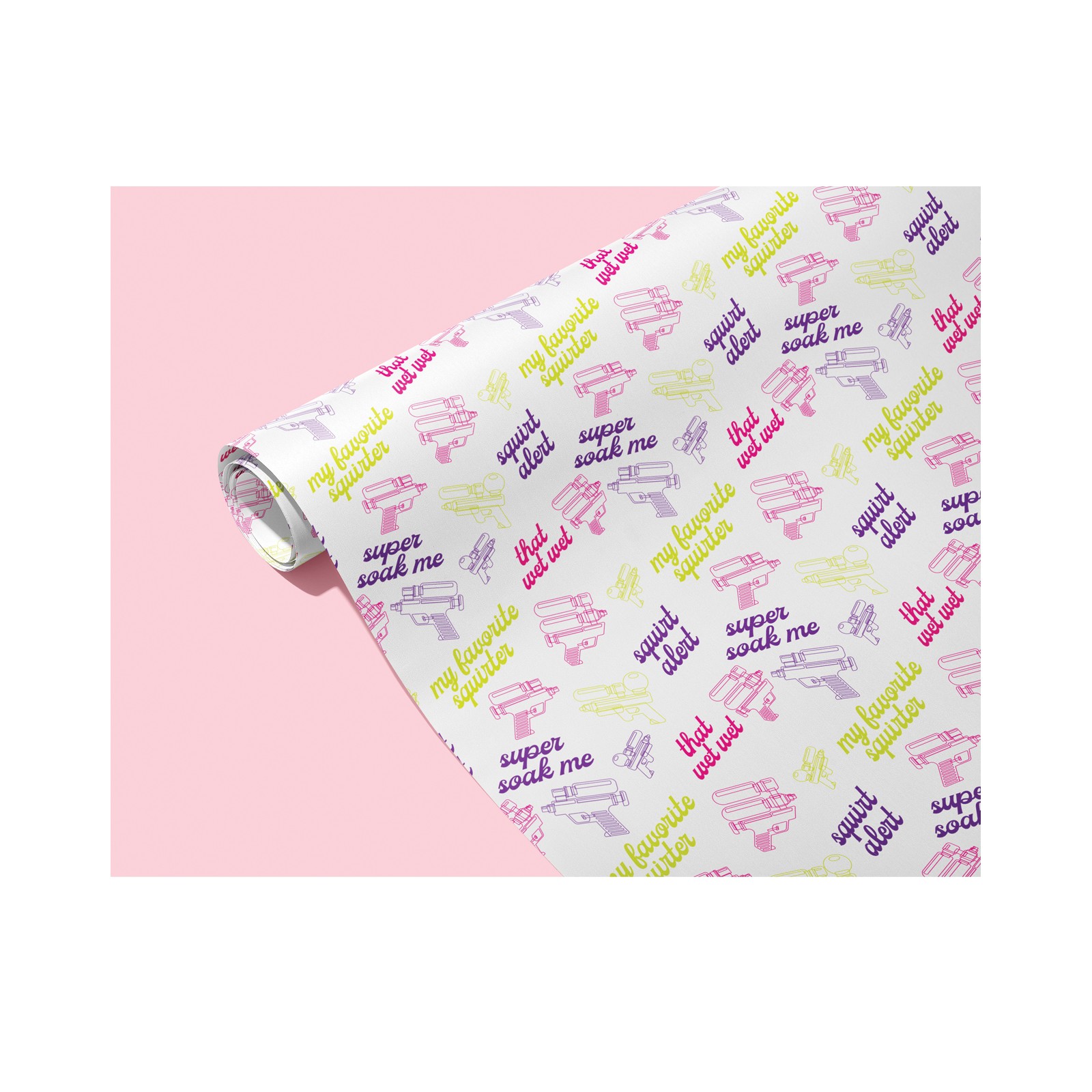 Squirt Alert Naughty Gift Wrapping Paper for Fun Occasions