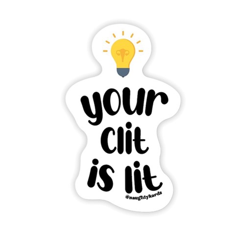 Lit Clit Naughty Sticker Pack of 3