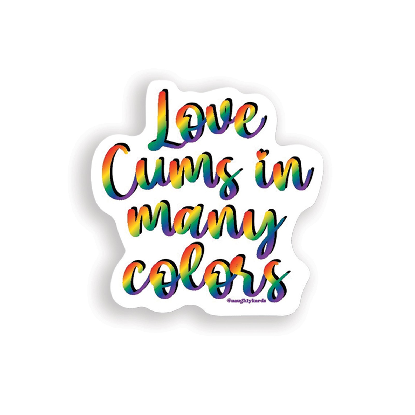 Love Cums Naughty Sticker Pack of 3