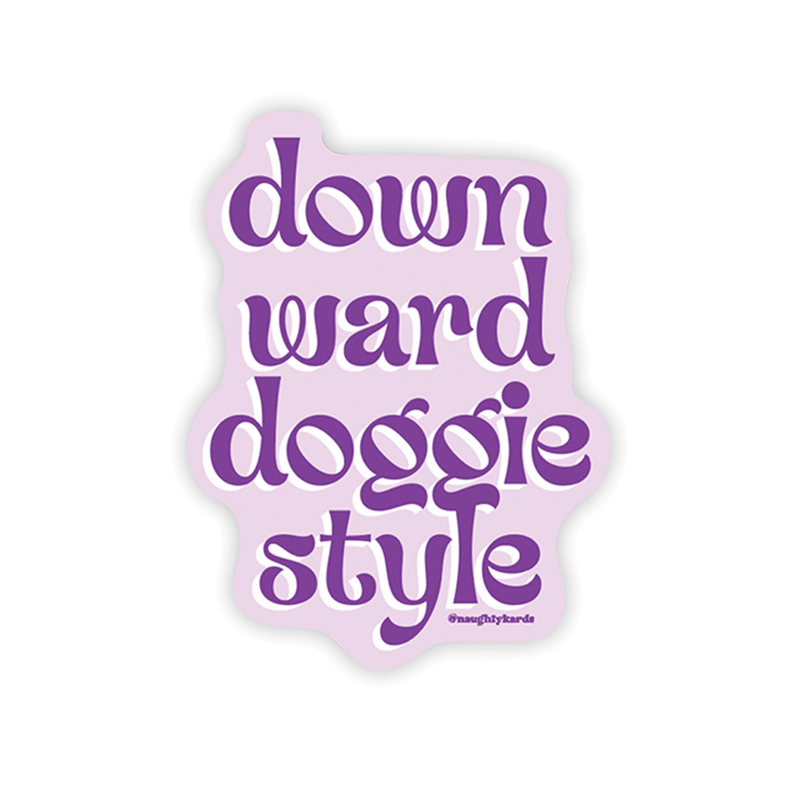 Downward Doggie Naughty Sticker Pack of 3