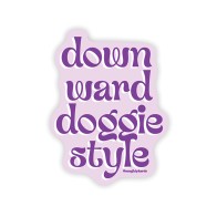 Downward Doggie Naughty Sticker Pack of 3