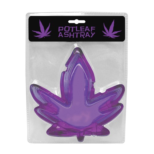 Purple Potleaf Shaped Ashtray for Stylish Smokers