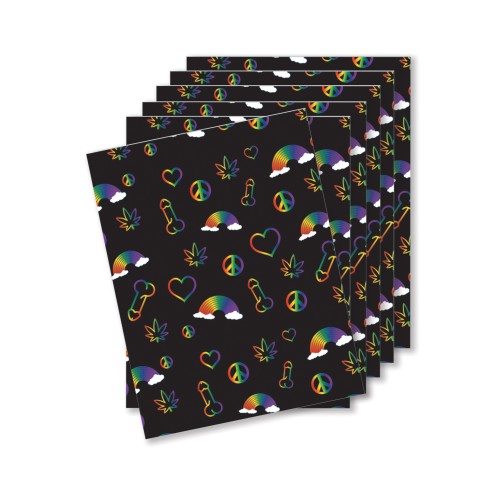 Rainbow Penis Greeting Cards Pack of 6